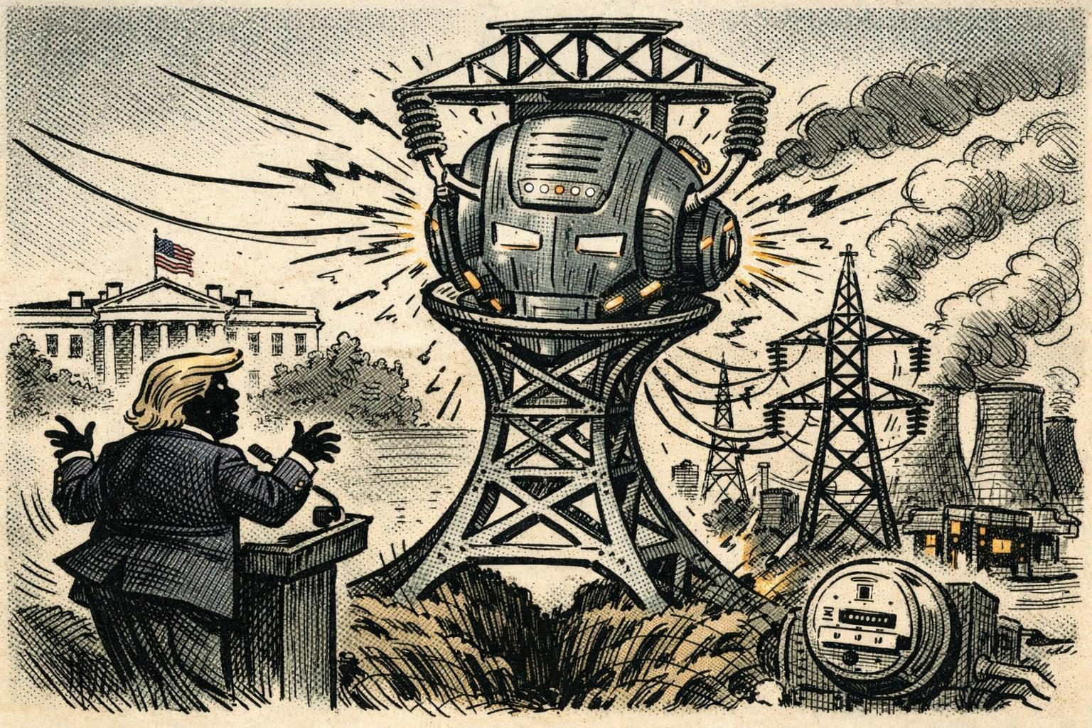 Trump&rsquo;s AI data-center push runs into the grid