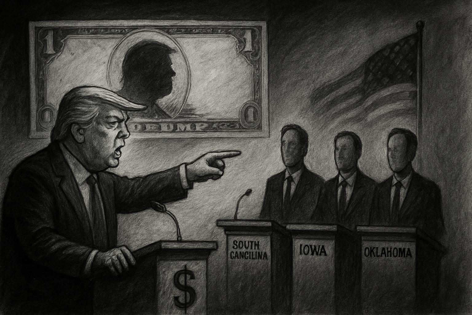 Trump backs 3 GOP governor hopefuls as Treasury says his signature will go on future currency