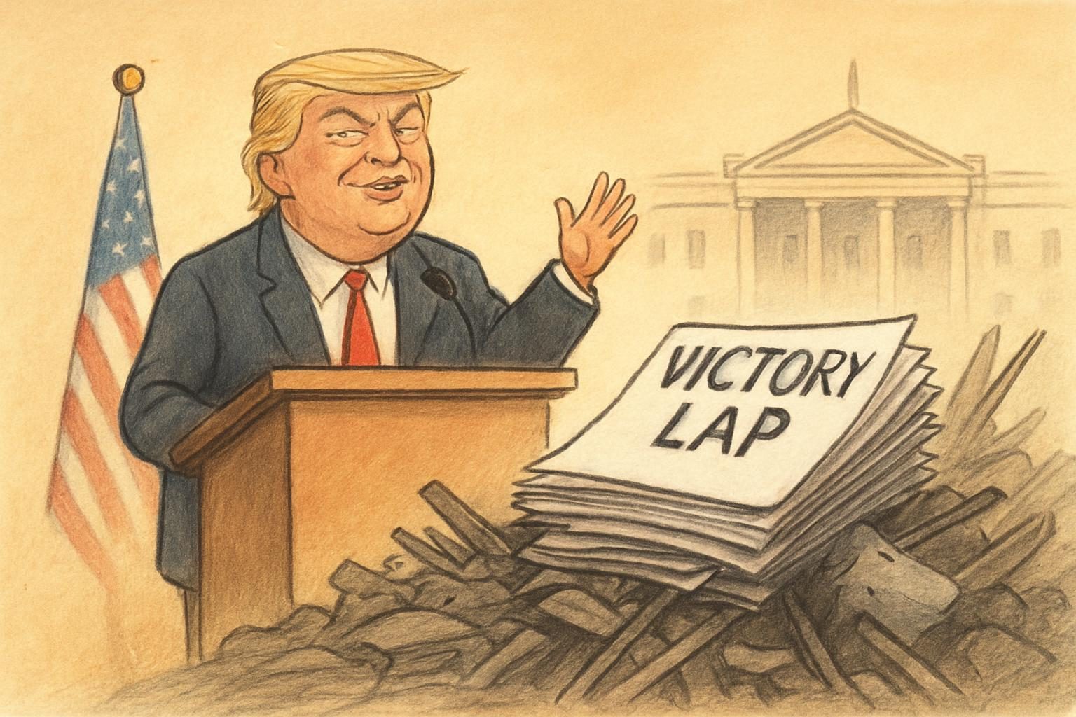 Trump&rsquo;s economy talk is still all victory lap, no actual clean-up plan