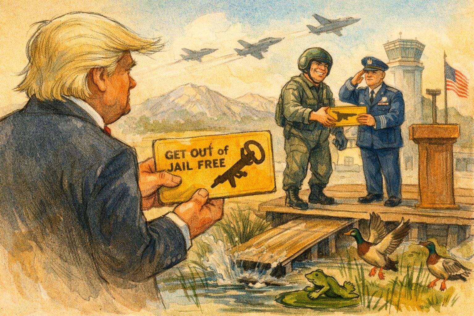 Trump grants the Air Force a one-year water-rule exemption for jet training