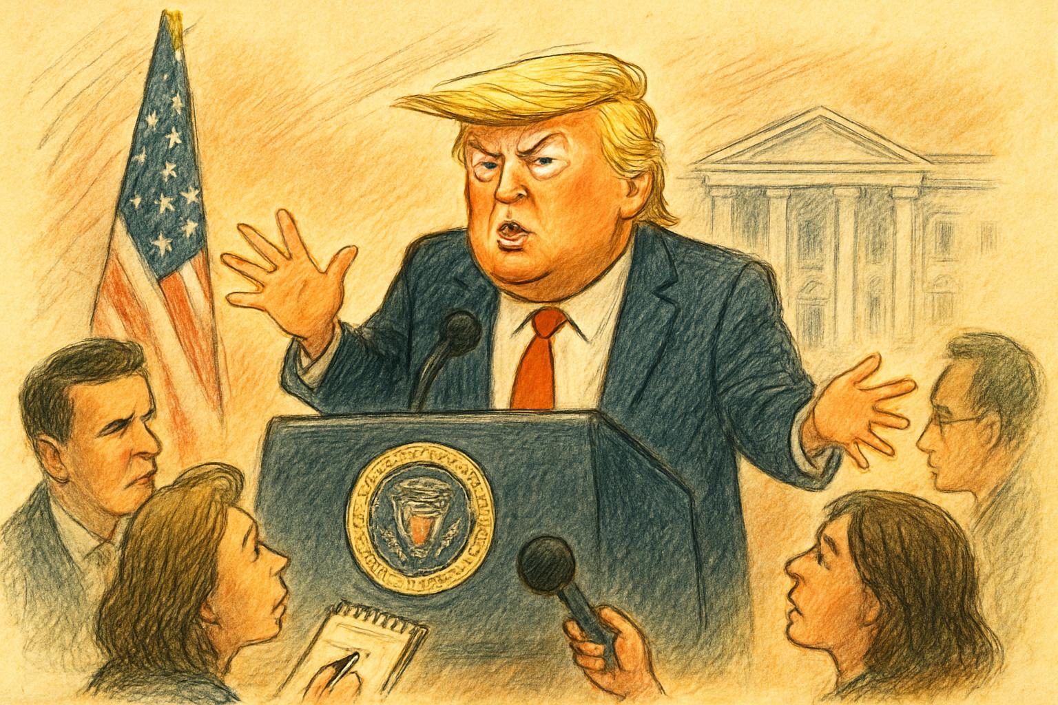 A White House gaggle on May 12 showed Trump&rsquo;s taste for the unscripted