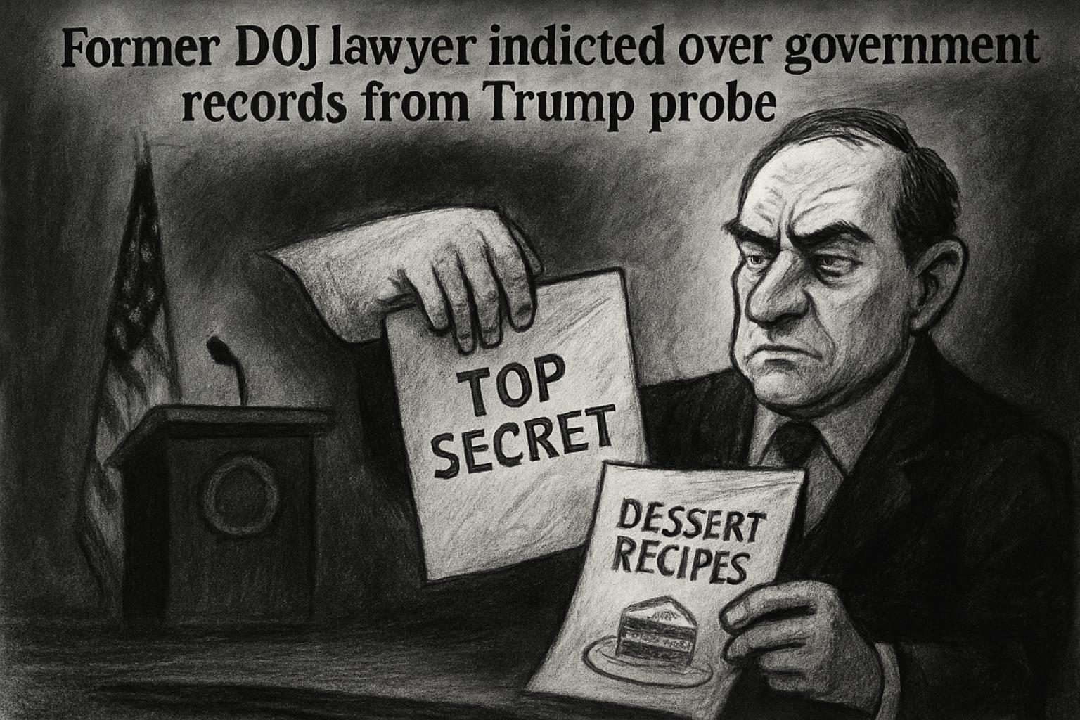 Former DOJ lawyer indicted over government records from Trump probe