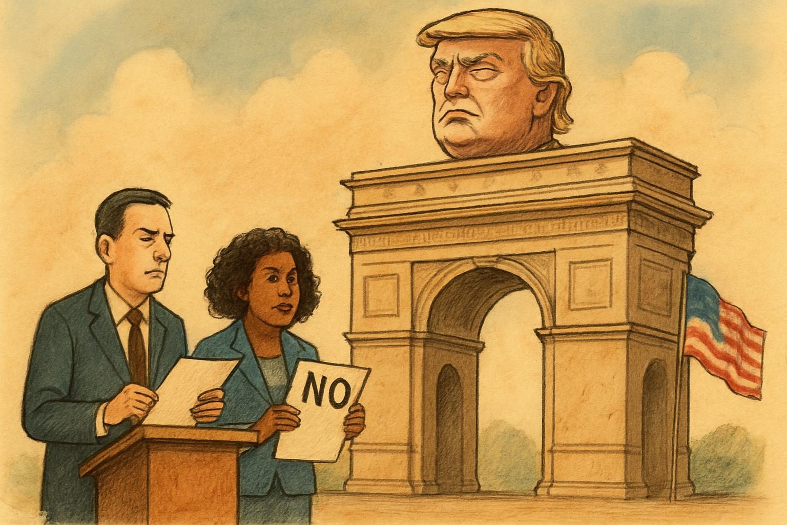 House Democrats file to block Trump&rsquo;s planned triumphal arch