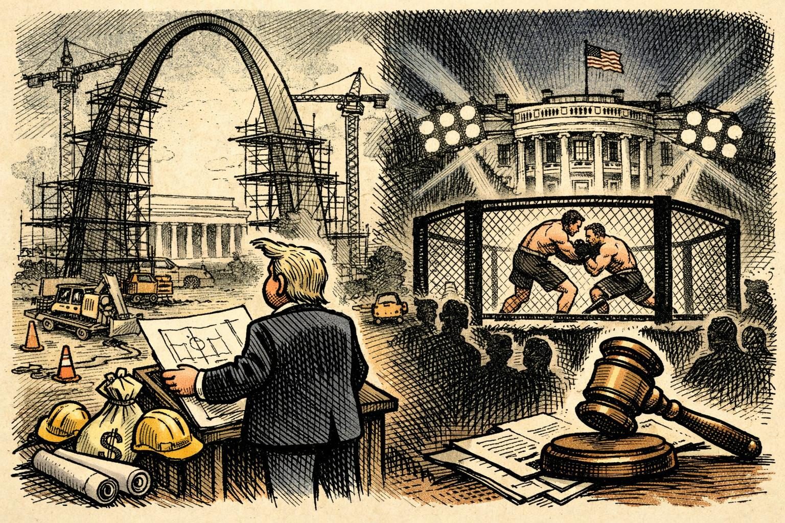 Trump arch plan faces more scrutiny as White House UFC fight is challenged in court