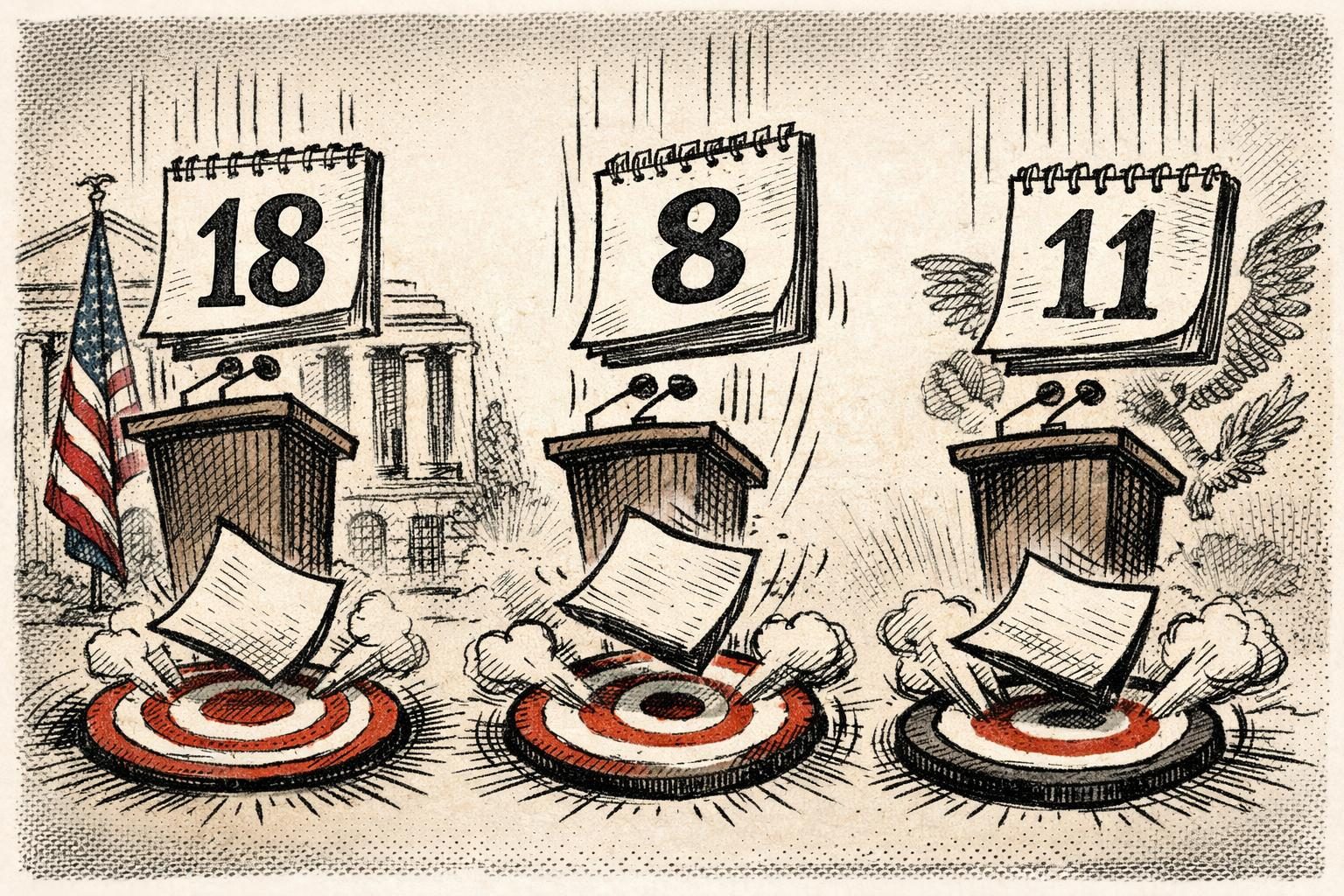 DOJ&rsquo;s three recent actions landed on different dates, not one morning