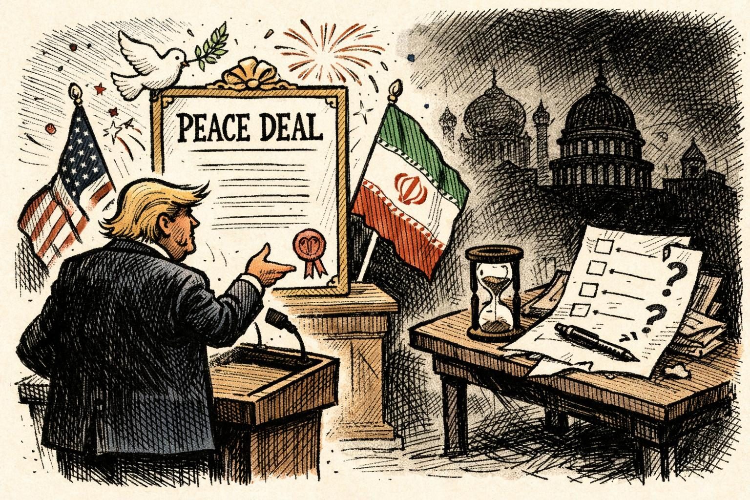 Trump sells an initial Iran deal as if it were already a done peace