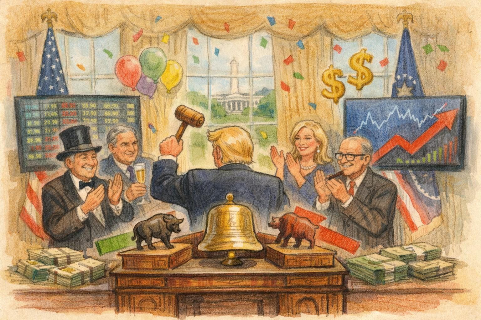 Trump used the Trump Accounts launch to turn the Oval Office into a market stage