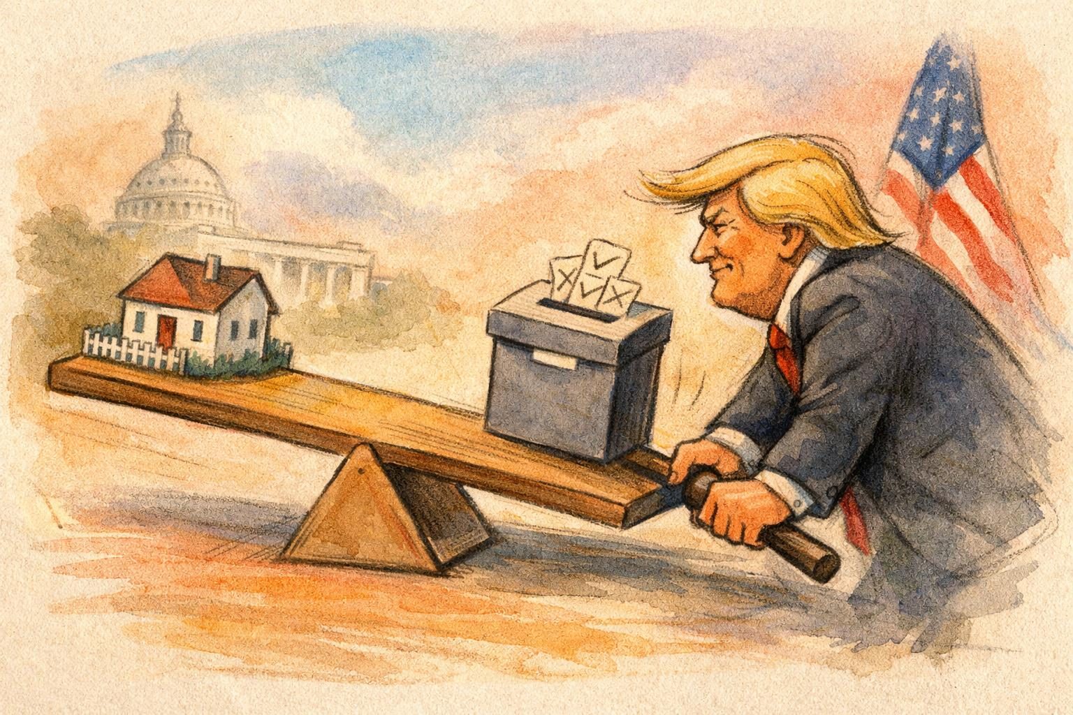 Trump lets housing bill become law while pushing Congress on voting rules