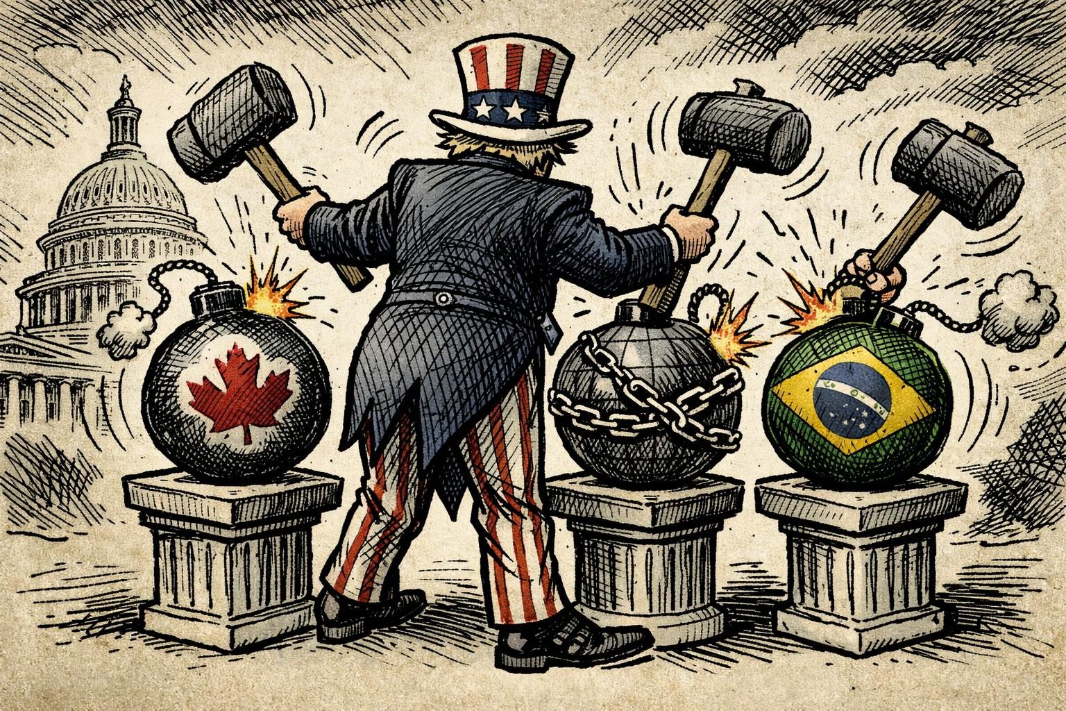 Trump trade actions hit Brazil, Canada and 60 economies in separate moves