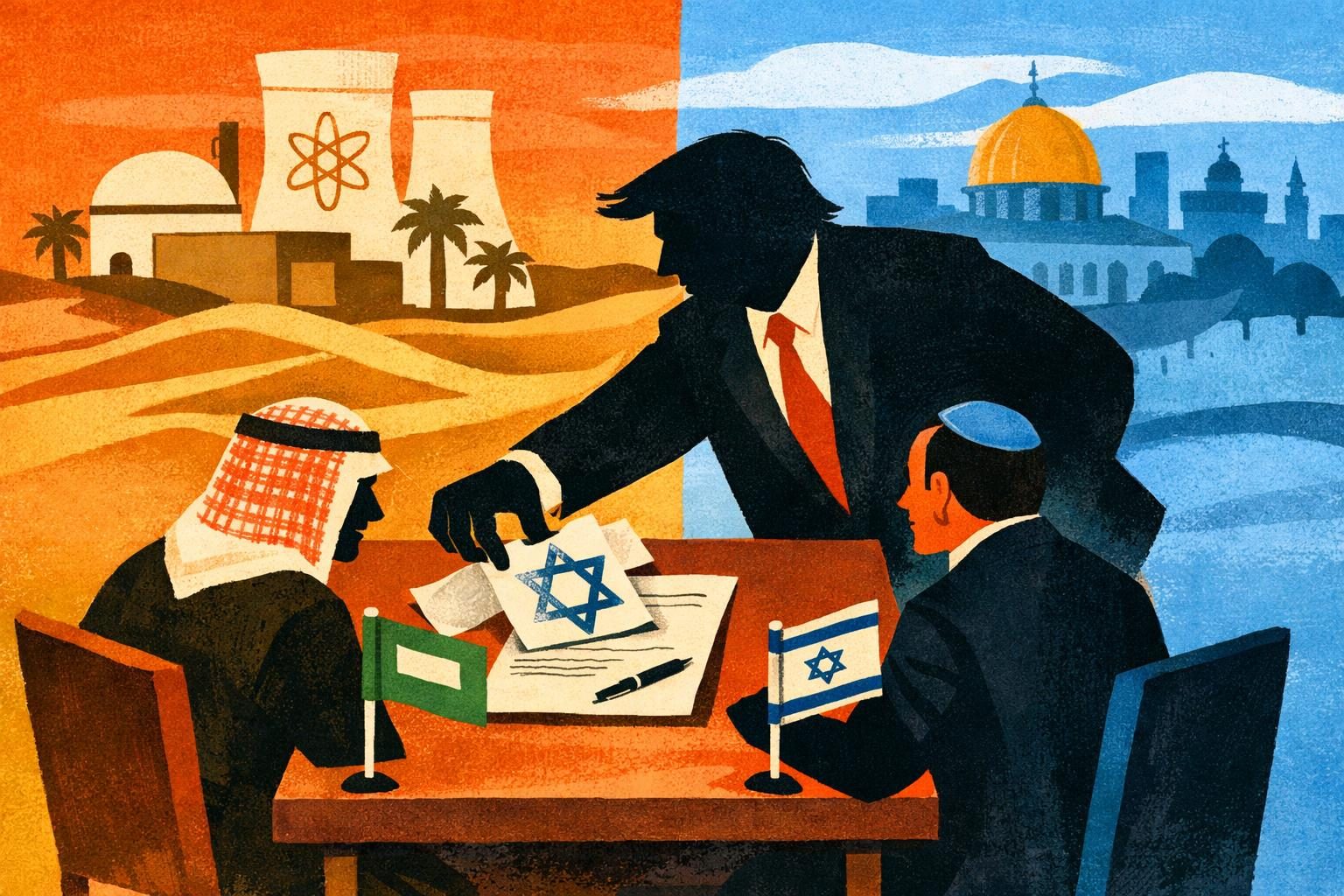 Trump Adds Israel Normalization شرط to Saudi Nuclear Deal After July 22 Rollout