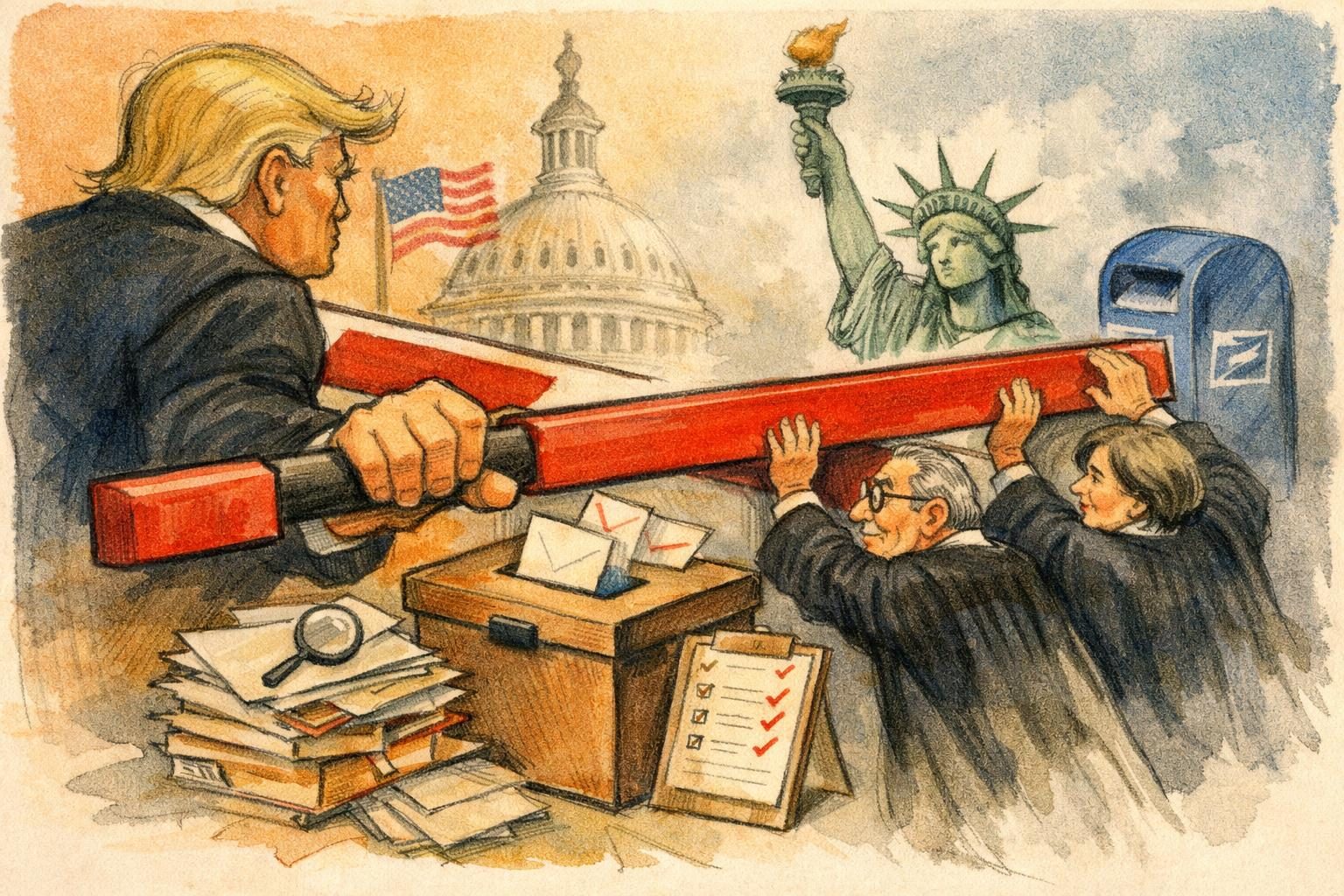 First Circuit leaves Trump elections order blocked in plaintiff states