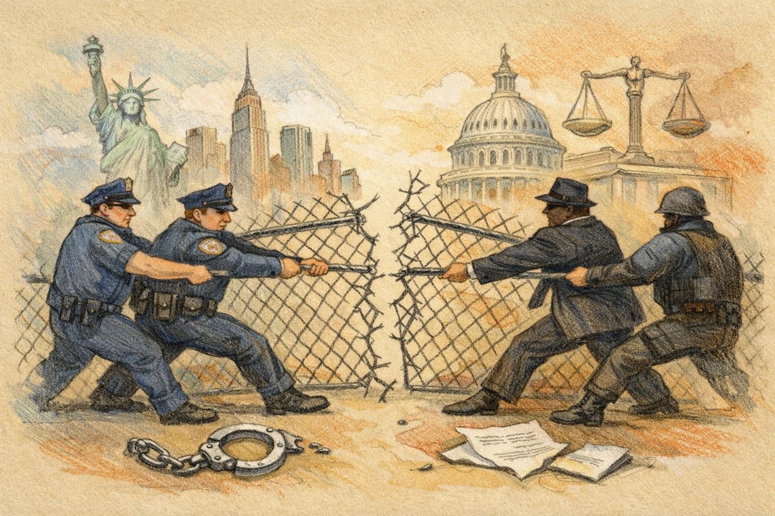 Justice Department escalates immigration war by targeting New York&rsquo;s local-cops crackdown