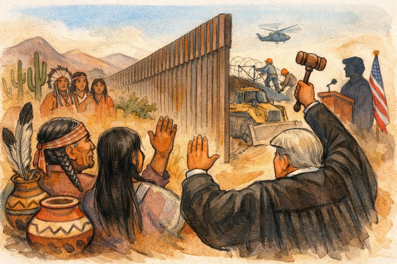 Judge lets border wall work proceed along Tohono O&rsquo;odham land