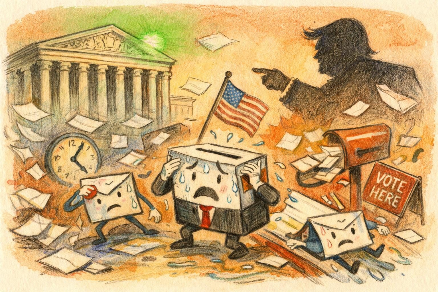 Supreme Court greenlights Trump&rsquo;s mail-ballot attack, and the election system immediately starts sweating