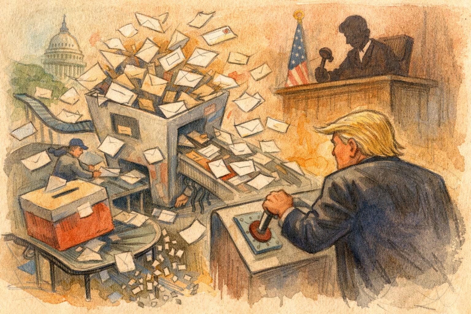 Judge lets Trump&rsquo;s mail-voting changes proceed, handing the administration a dangerous opening