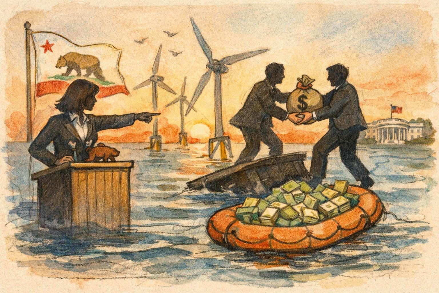 California sues over the administration&rsquo;s $120 million offshore wind buyout