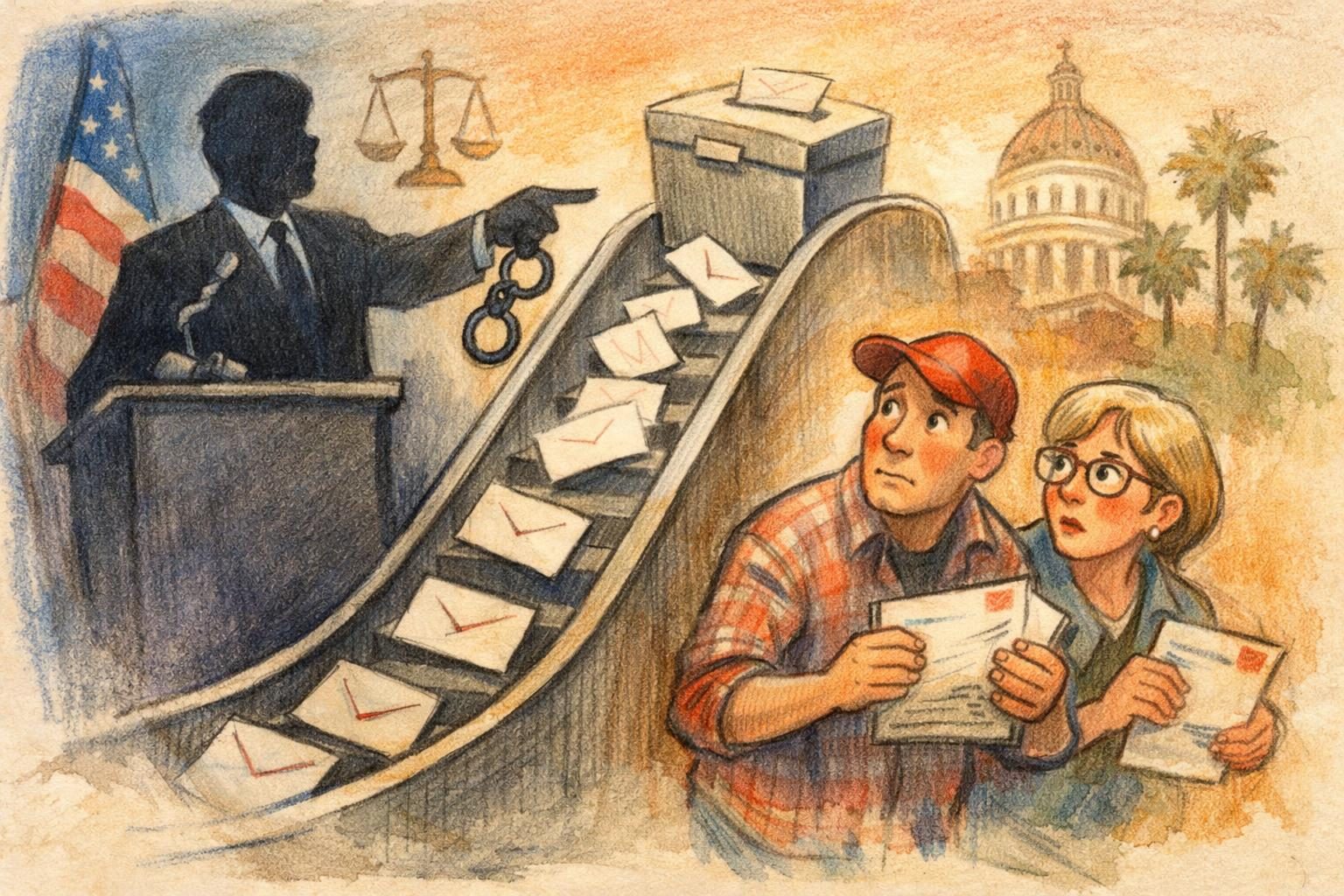 Justice escalates California ballot fight with threat of prosecution