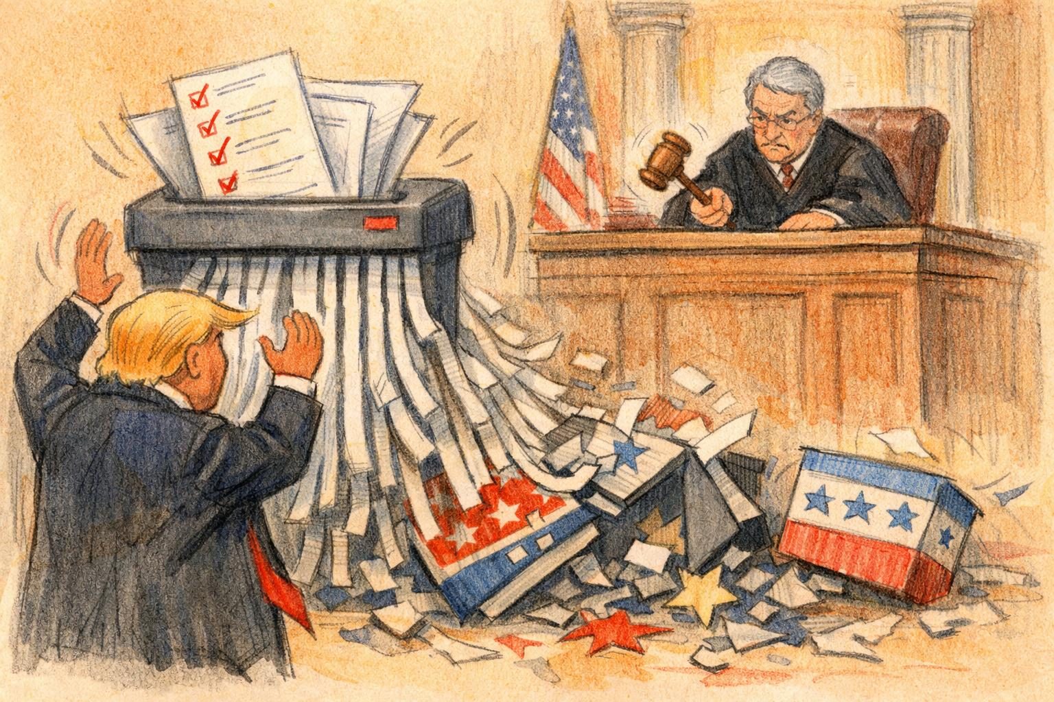 Judge blocks Trump&rsquo;s voting-order gambit and tells agencies to unwind it