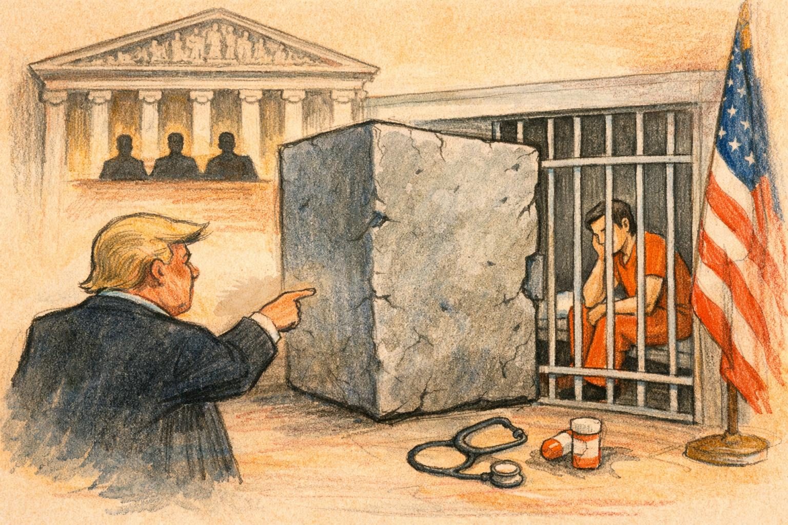 Supreme Court leaves block in place on Trump inmate-care restrictions