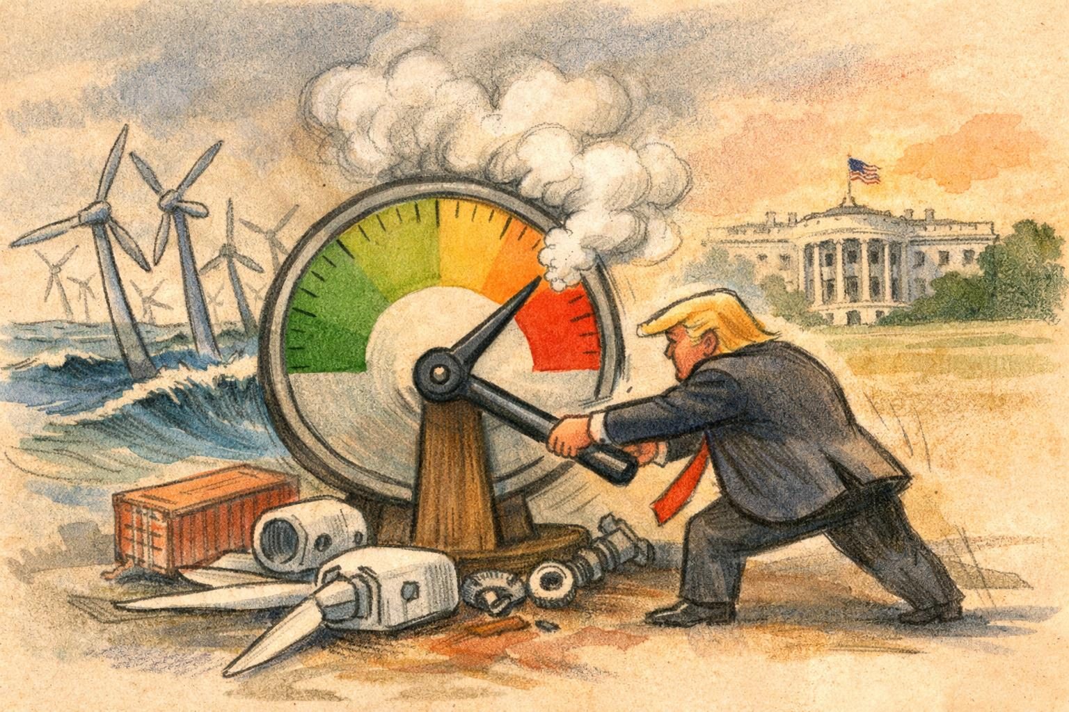 Trump opens a new trade fight over wind turbine imports without imposing tariffs yet