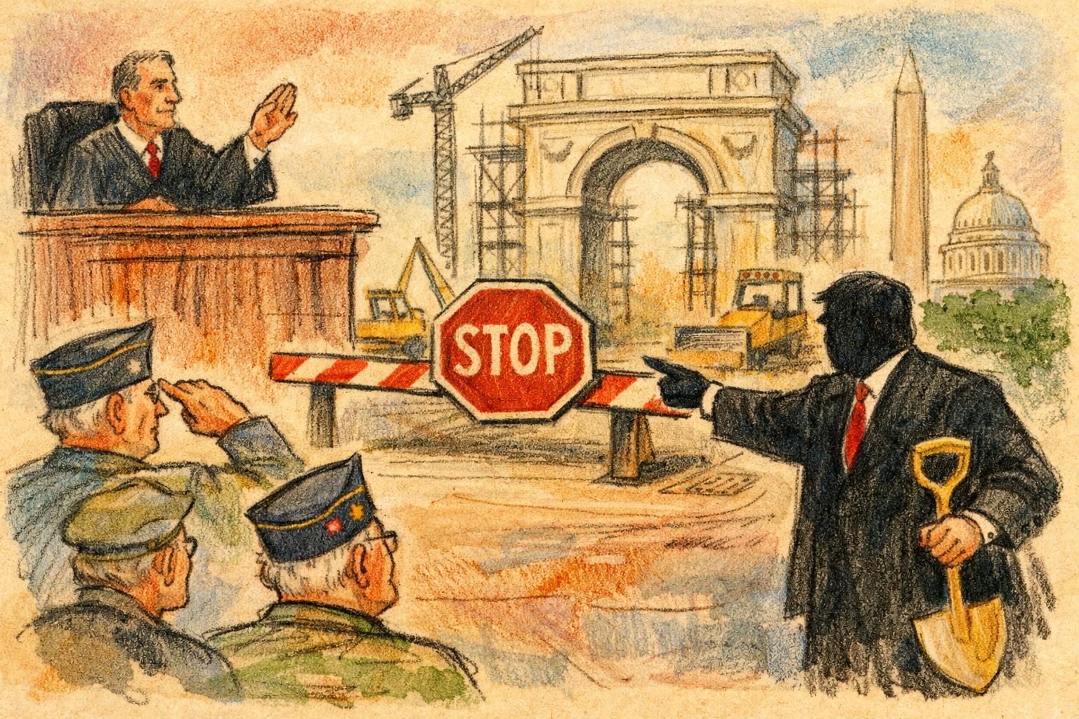 Veterans seek injunction to stop Trump arch before Nov. 5 work start