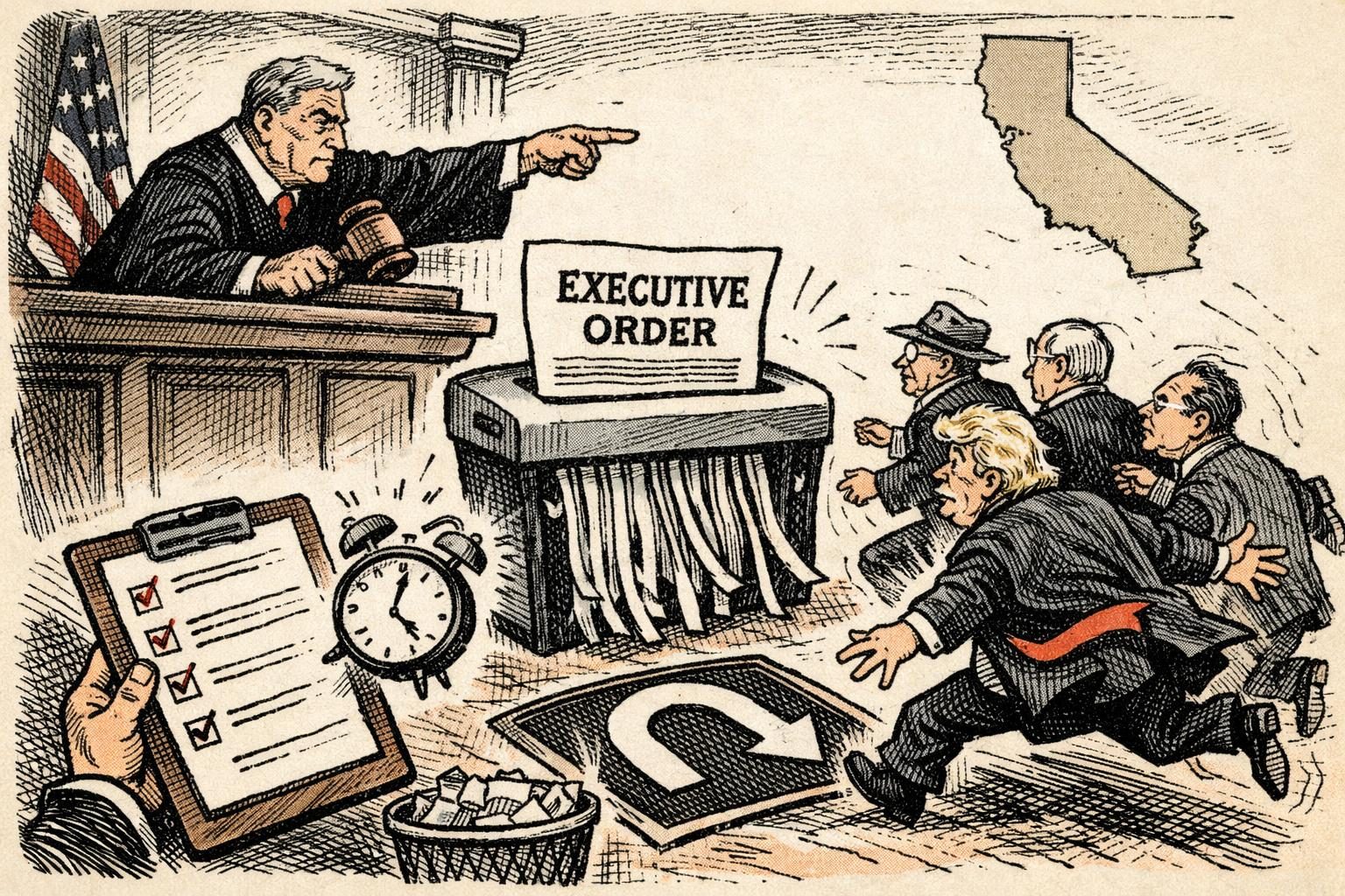 Judge orders Trump officials to halt and undo parts of election order in California-led case
